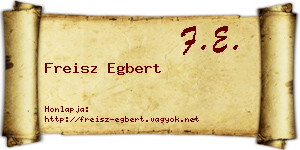 Freisz Egbert névjegykártya